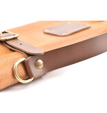 Crafted messentas - leder bruin - voor 7 messen