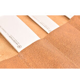 Crafted messentas - leder bruin - voor 7 messen