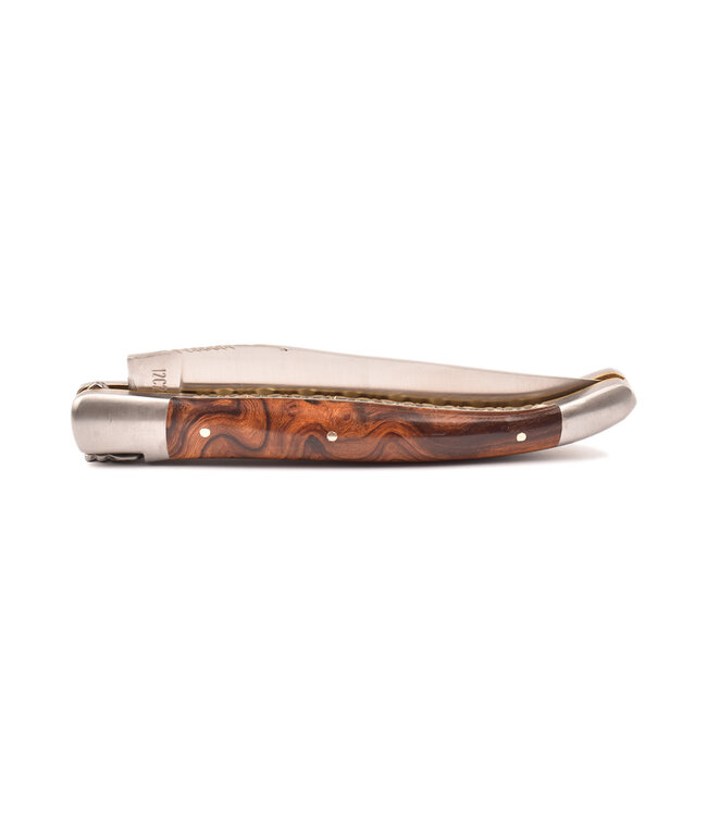 Laguiole en Aubrac 12cm ijzerhout - double platines - laiton - mat