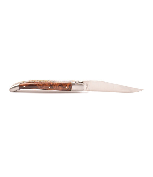 Laguiole en Aubrac 12cm ijzerhout - double platines - laiton - mat