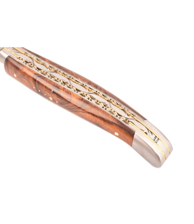 Laguiole en Aubrac 12cm ijzerhout - double platines - laiton - mat