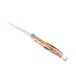 Laguiole en Aubrac Belle Pièce - 12cm loupe de marronnier - platines guillochées