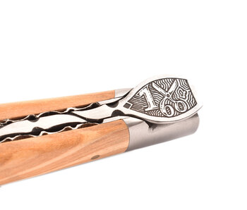 Laguiole en Aubrac Belle Pièce - 12cm olivier - damast balbach