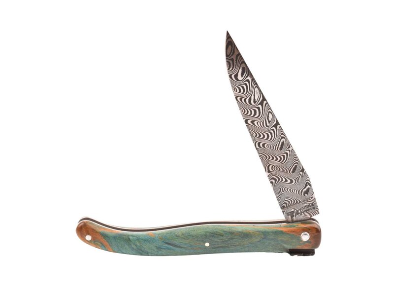 Laguiole en Aubrac Belle pièce 2024/2 - 12cm loupe de marronnier - damast balbach