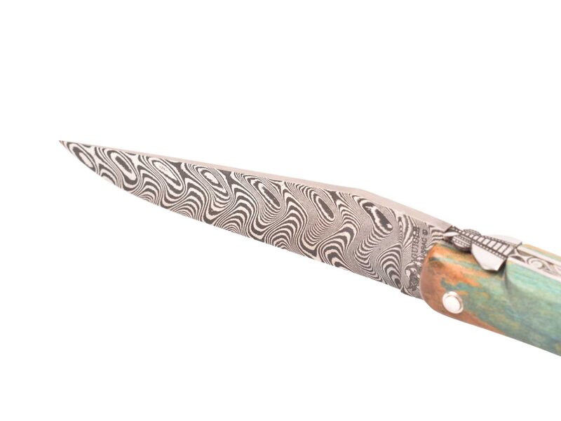 Laguiole en Aubrac Belle pièce 2024/2 - 12cm loupe de marronnier - damast balbach