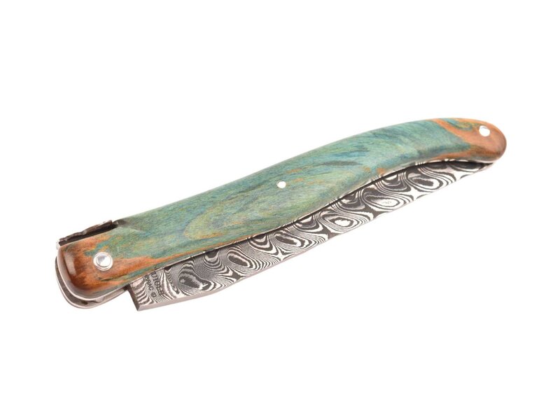 Laguiole en Aubrac Belle pièce 2024/2 - 12cm loupe de marronnier - damast balbach