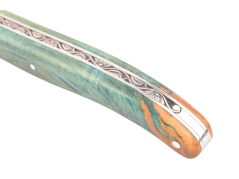 Laguiole en Aubrac Belle pièce 2024/2 - 12cm loupe de marronnier - damast balbach