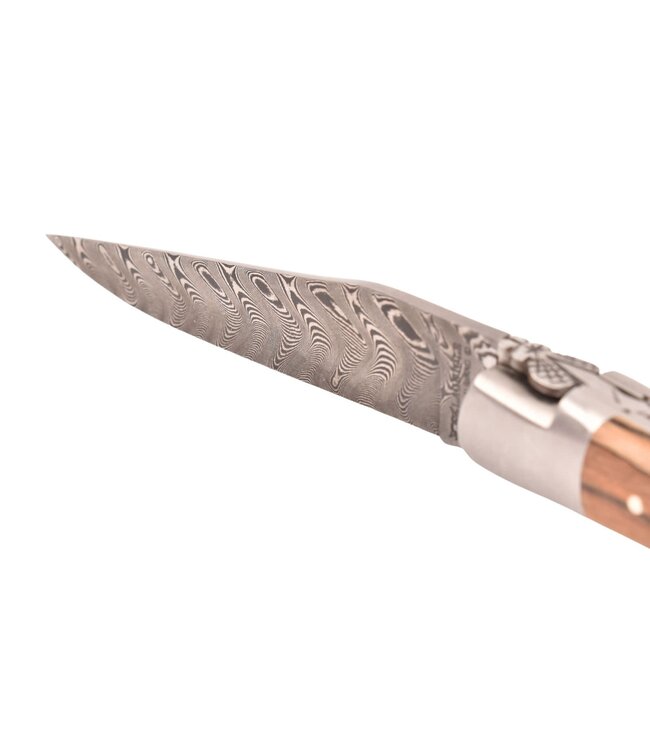 Laguiole en Aubrac 12cm bois d' aubrac - damast - double platines