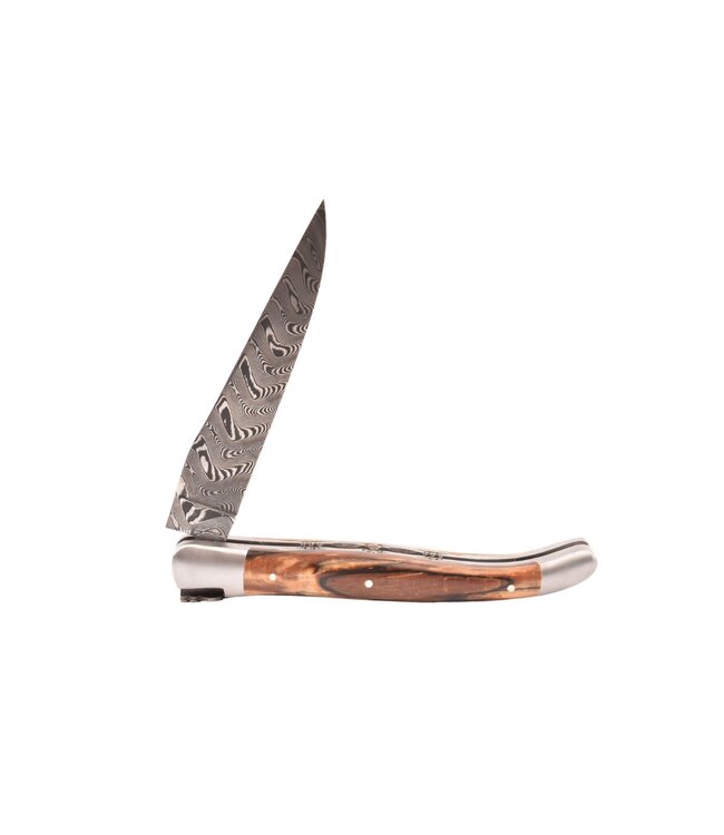 Laguiole en Aubrac 12cm bois d' aubrac - damast - double platines