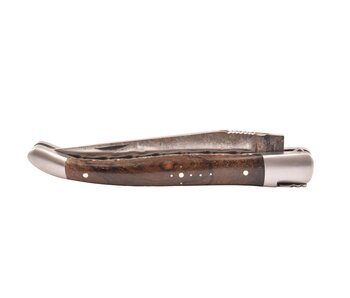 Laguiole en Aubrac 12cm ziricote - double platines - brut de forge - mat