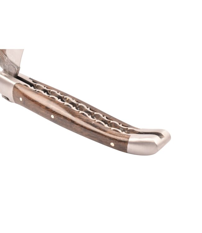 Laguiole en Aubrac 12cm ziricote - double platines - brut de forge - mat