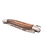 Laguiole en Aubrac 12cm wortelhout van walnoot - brut de forge - double platines - mat