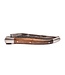 Laguiole en Aubrac 12cm wortelhout van walnoot - brut de forge - double platines - mat