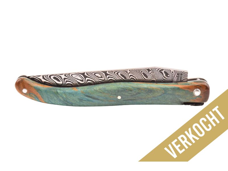 Laguiole en Aubrac Belle pièce 2024/2 - 12cm loupe de marronnier - damast balbach