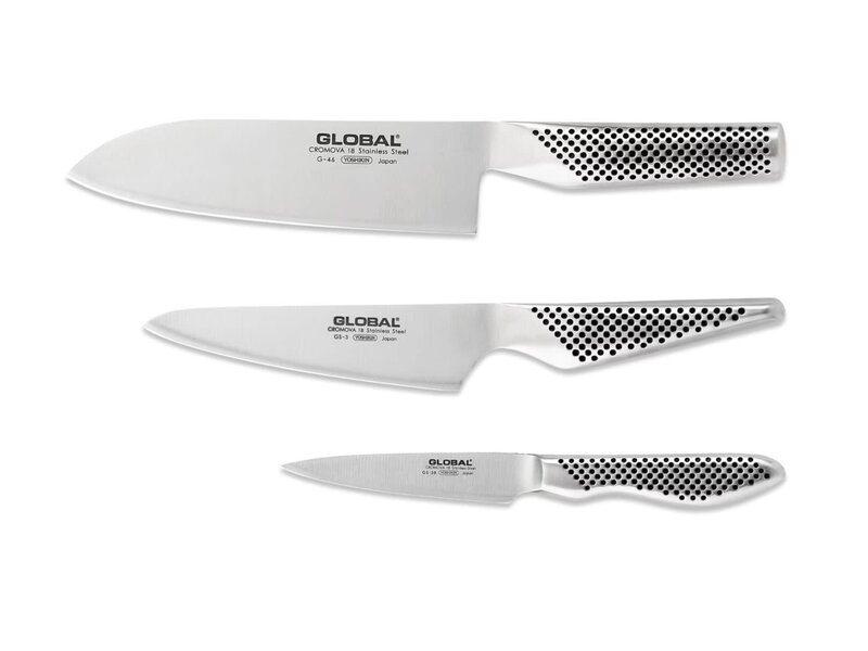 Global messenset 3-delig - santoku 18cm - klein koksmes - officemes