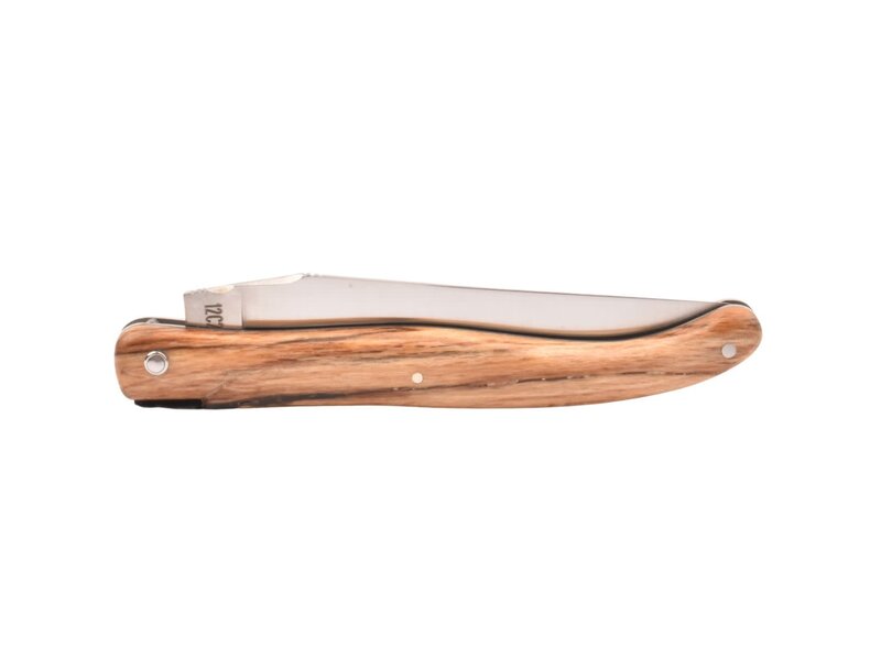 Laguiole en Aubrac Belle pièce 2024/10 - 12cm bois d'aubrac - platines guillochées - plein manche