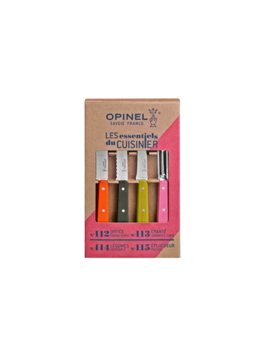 Opinel Les Essentiels du Cuisinier in verschillende kleuren ('Fifties')