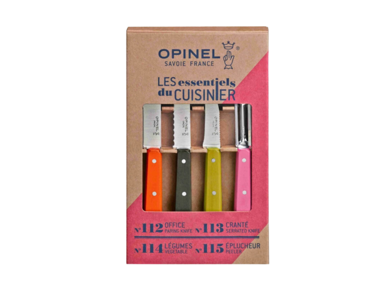 Opinel Les Essentiels du Cuisinier in verschillende kleuren ('Fifties')
