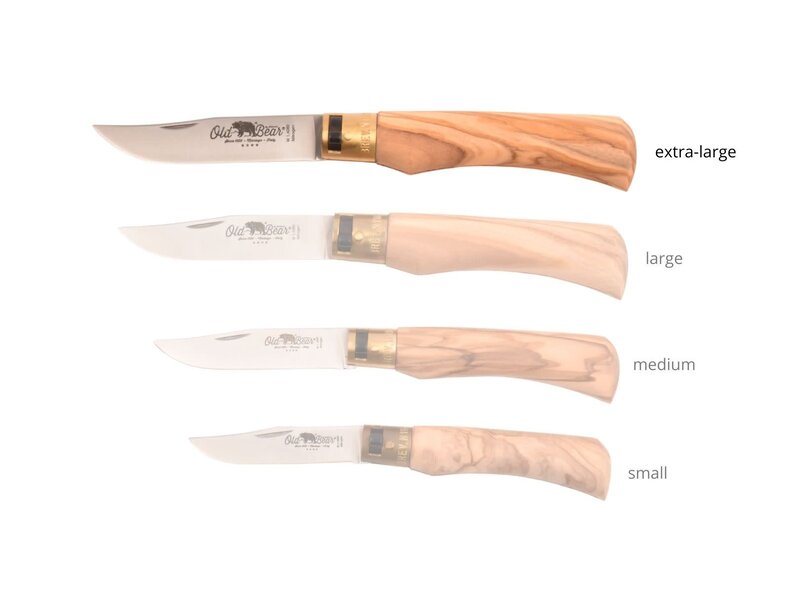 Old Bear met heft in olijfhout - XL