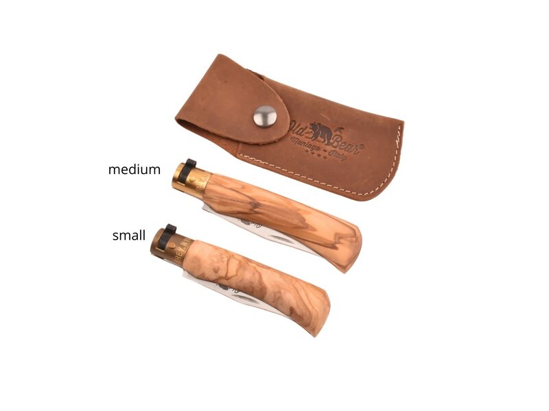 Old Bear etui bruin - voor mes S/M