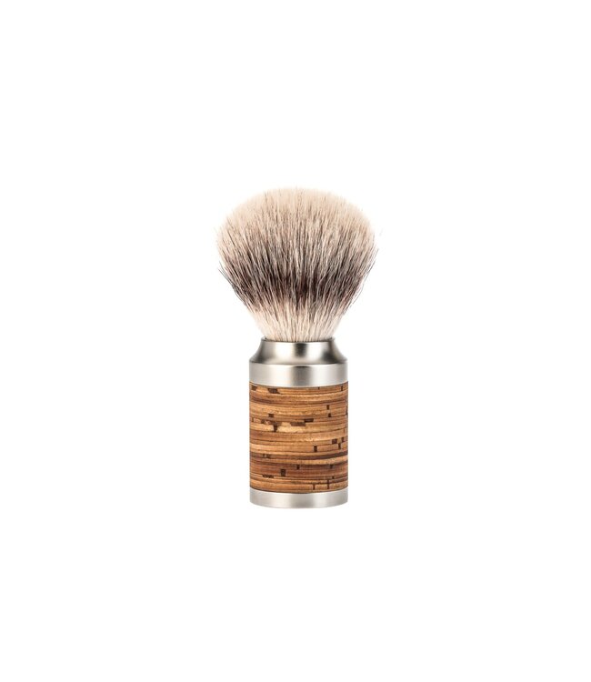 Muhle Rocca scheerset in berkenschors - safety razor - kwast silvertip fibre