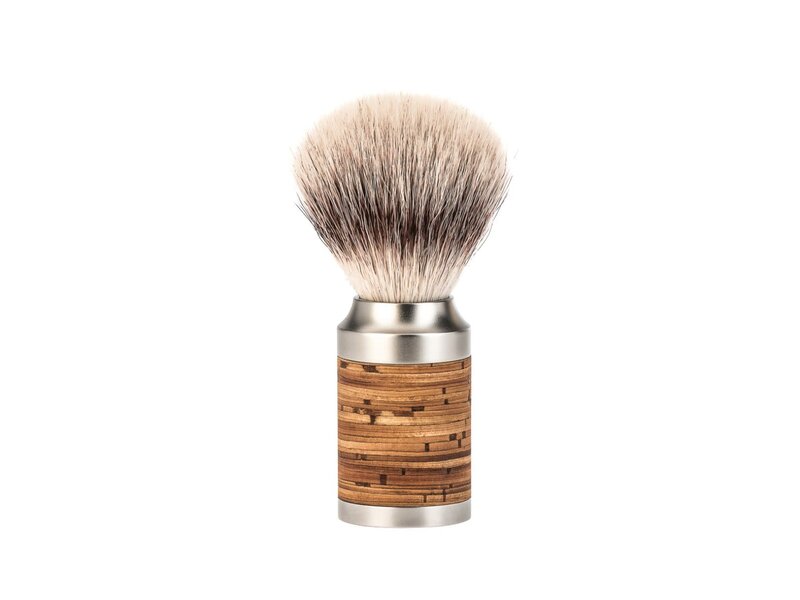 Muhle Rocca scheerset in berkenschors - safety razor - kwast silvertip fibre