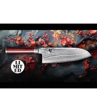 Kai Shun Classic Red Santoku 19cm - Limited Edition