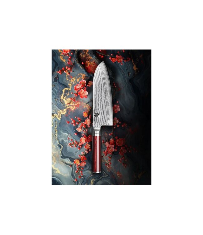 Kai Shun Classic Red Santoku 19cm - Limited Edition