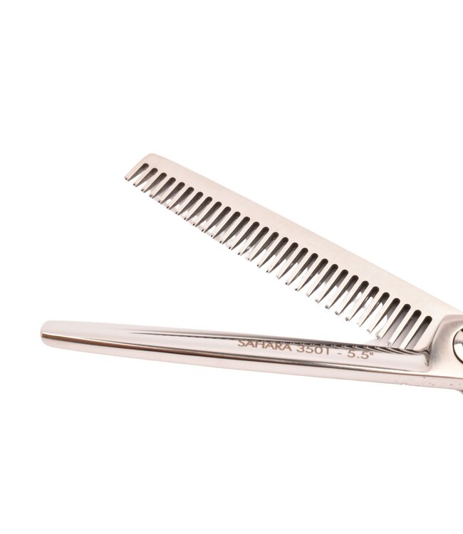 Cerena effileer/coupeschaar met enkele vertanding in mat roestvrij staal