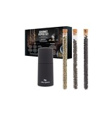 Microplane set nootmuskaatmolen zwart met 3 soorten peper