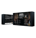 Microplane set nootmuskaatmolen zwart met 3 soorten peper