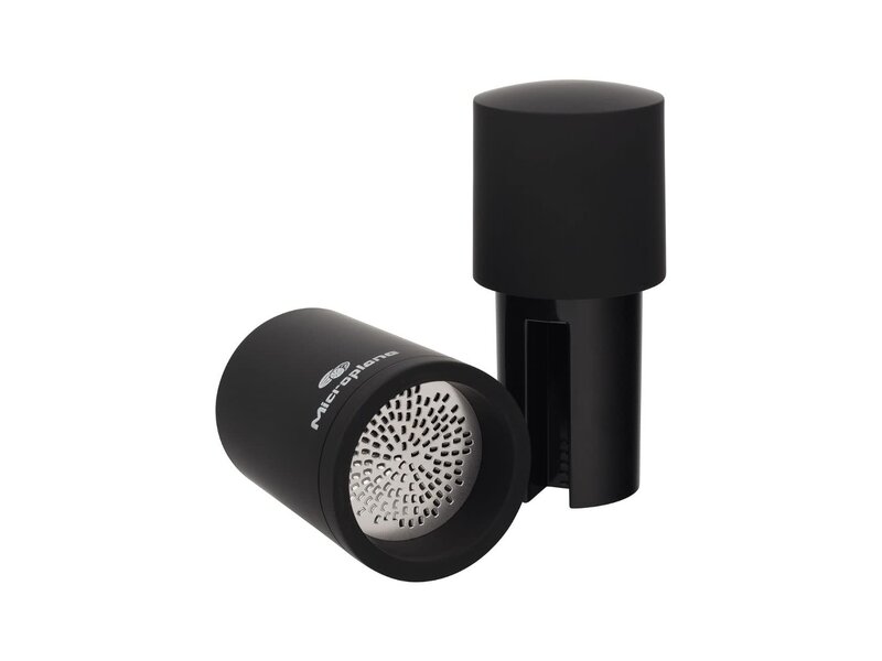 Microplane set nootmuskaatmolen zwart met 3 soorten peper