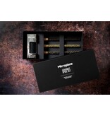 Microplane set nootmuskaatmolen zwart met 3 soorten peper