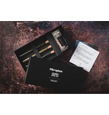 Microplane set nootmuskaatmolen zwart met 3 soorten peper