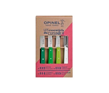 Opinel Les Essentiels du Cuisinier in verschillende kleuren ('Primavera’)