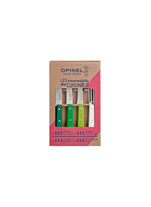Opinel Les Essentiels du Cuisinier in verschillende kleuren ('Primavera’)