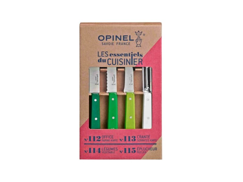 Opinel Les Essentiels du Cuisinier in verschillende kleuren ('Primavera’)