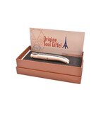 Laguiole en Aubrac "Origine Tour Eiffel" - 12cm elforyn brossé - plein manche