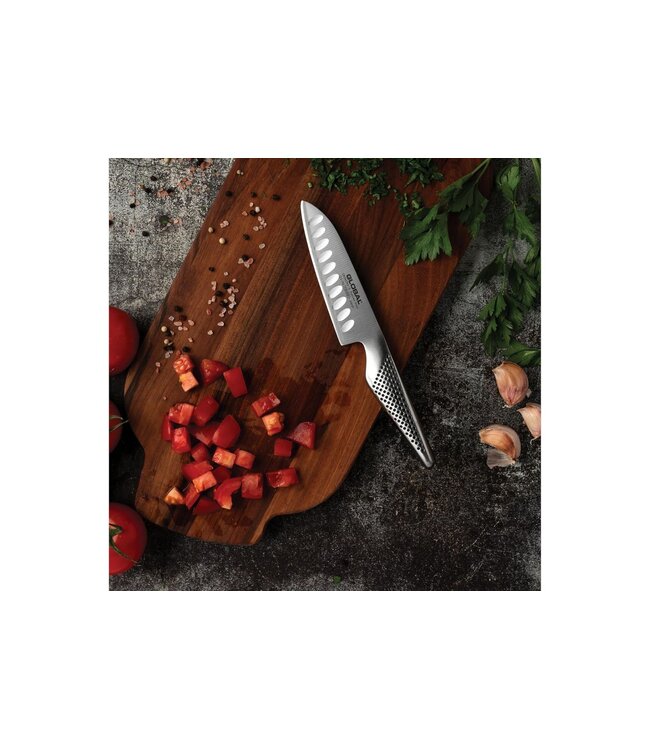 Global GS-90 santoku met kuiltjes 13cm