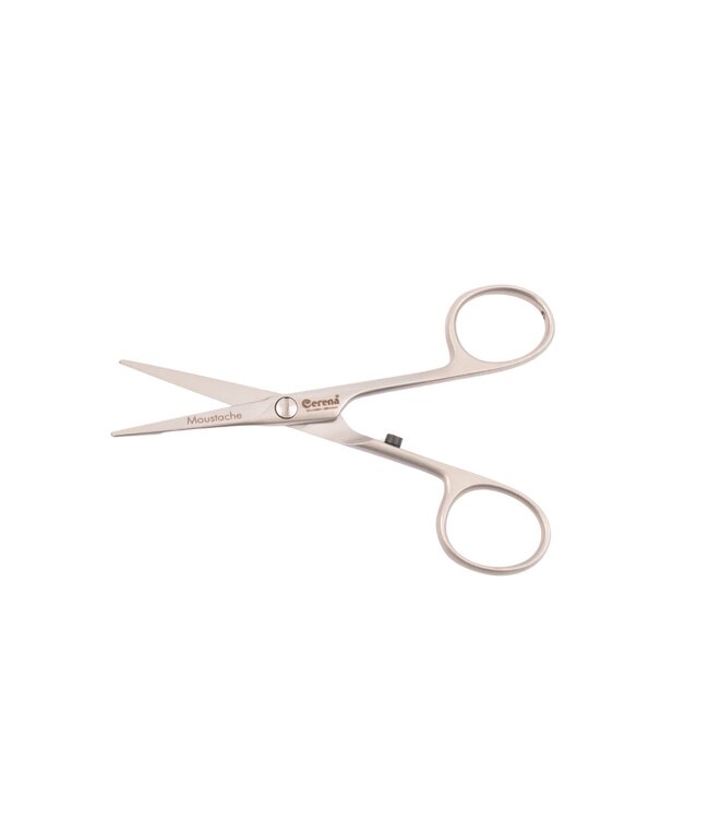 Cerena fijne snor- en baardschaar RVS 4.5"