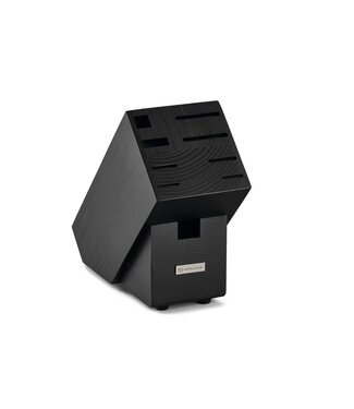 Wusthof Classic zwart messenblok voor 6 messen, vleesvork en wetstaal