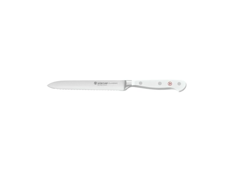 Wusthof Classic White tomatenmes golfsnede 14cm