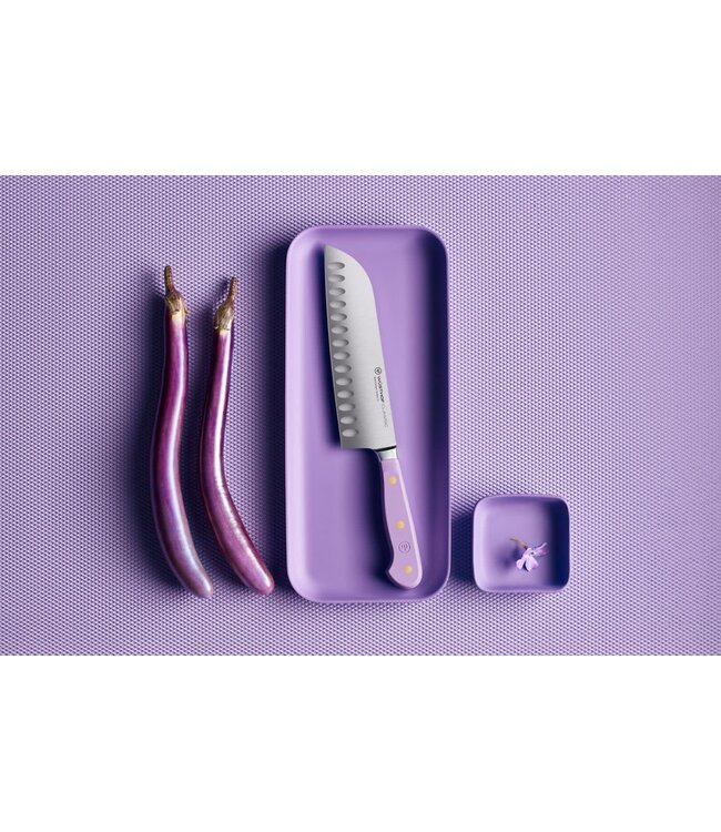 Wusthof Classic Purple Yam  santoku met kuiltjes 17cm