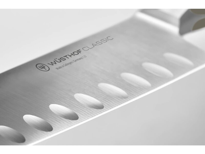 Wusthof Classic White santoku met kuiltjes 17cm