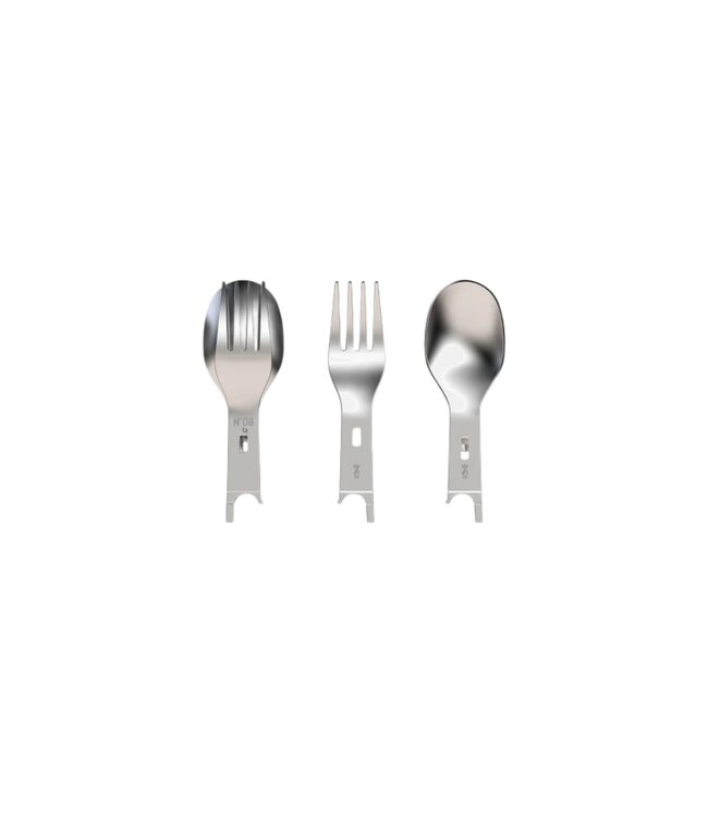 Opinel Picnic + set met lepel- en vorkopzetstuk en microvezel servet