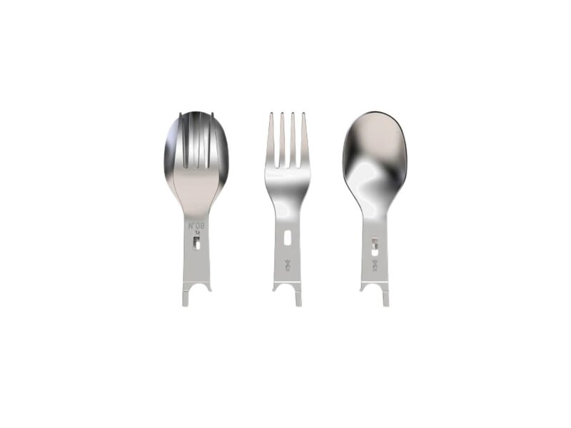 Opinel Picnic + set met lepel- en vorkopzetstuk en microvezel servet