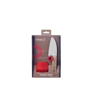 Opinel Le Petit Chef mes en vingerbeschermer rood
