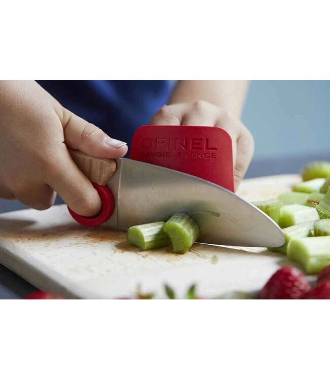 Opinel Le Petit Chef mes en vingerbeschermer rood