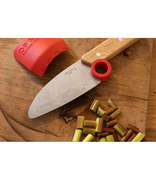 Opinel Le Petit Chef mes en vingerbeschermer rood