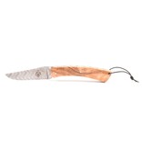 Camembert 11cm olijfhout - platines guillochées - damast